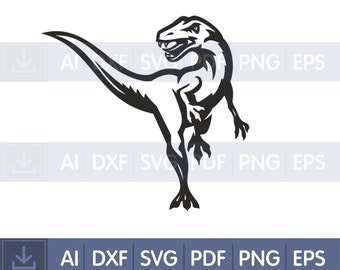 Vinyl wall decal Dinosaur Velociraptor Dinosaur file Velociraptor svg Dinosaur raptor png Archaeology ai Fossil item Decor art Animals park