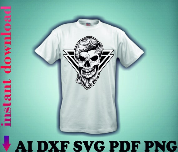 Vector Files Only Download Skull Barber Barbershop Salon Etsy
