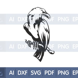 Instant download Raven file Raven svg American bird Head raven file Bird Raven Cut file For silhouette Cricut raven Birds image Angry Raven