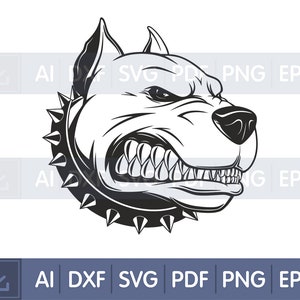 Modelos digitales Angry dog png Pitt bull file Electronic art Vector elemants Pittbull art dxf Pitbull bundle Pitbull vector Circut silhouette
