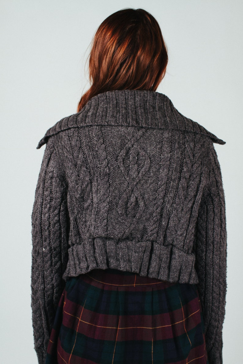 cropped shawl cardigan