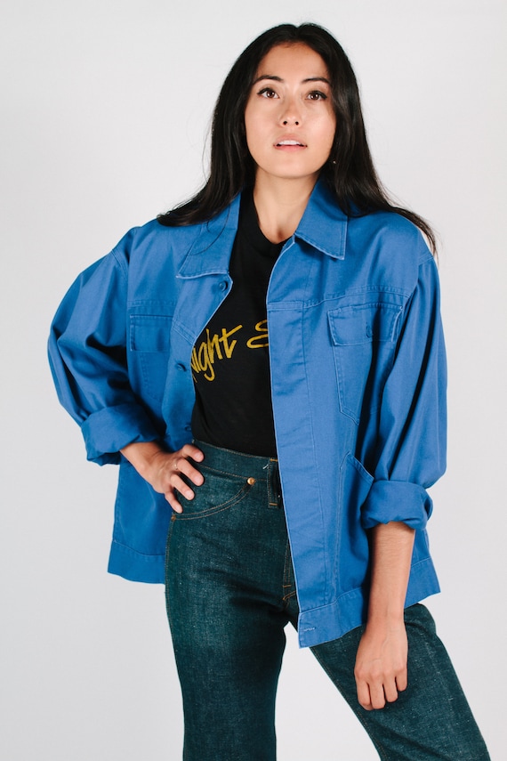 Vintage Bright Blue French Chore Jacket Size S-XL
