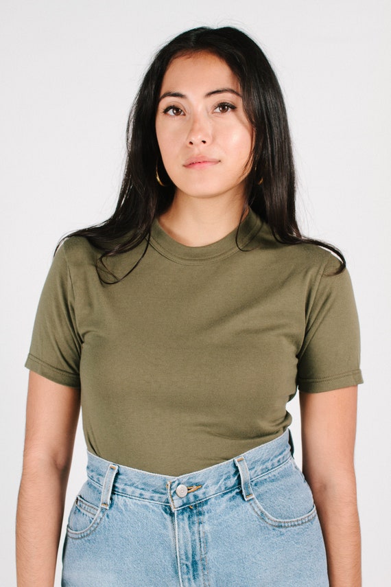 Vintage Army Green Tee Size XS/S