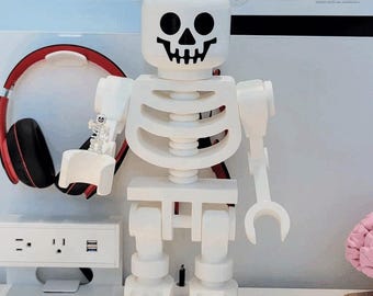 10x Jumbo Skeleton (3D Print File)  – Adjustable, Desk Toy or Display Model (STL)