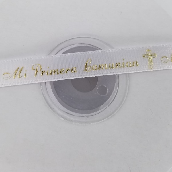 3/8 & 7/8 Inch Mi Primera Communion Ribbon