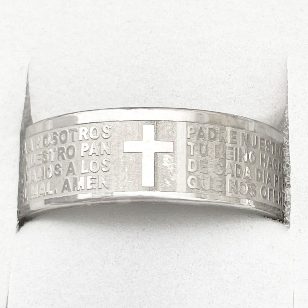 36piece Stainless Steel Spanish Prayer Ring Etsy