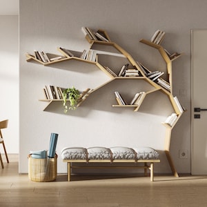 Tree Bookshelf | Handmade Wooden Unique Book Case