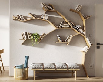 Tree Bookshelf | Handmade Wooden Unique Book Case