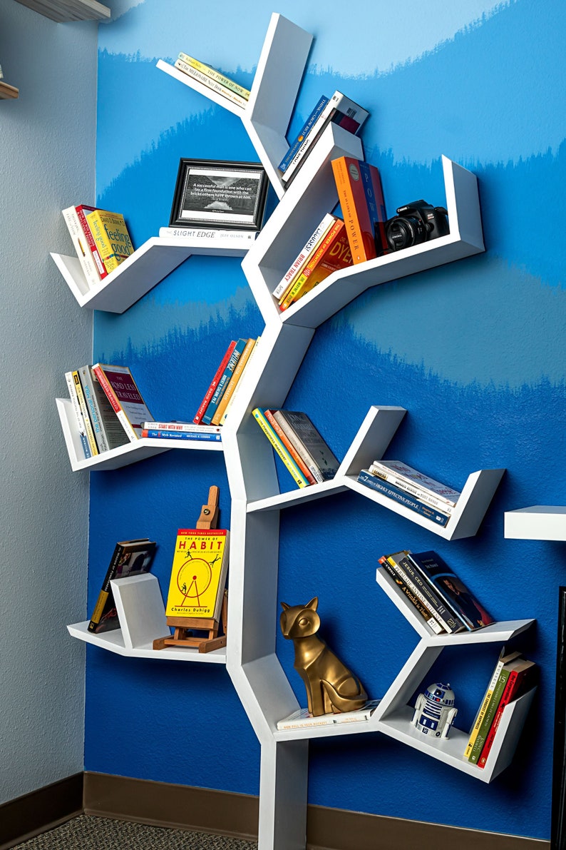 Tree Bookshelf Handmade Wood Bookshelf Home Decor Bookshelf Etsy
