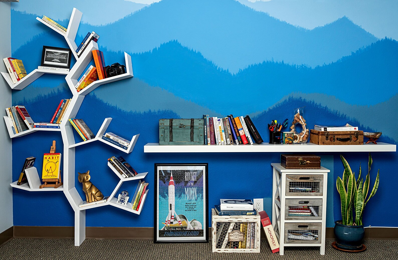 Tree Bookshelf Handmade Wood Bookshelf Home Decor Bookshelf Etsy