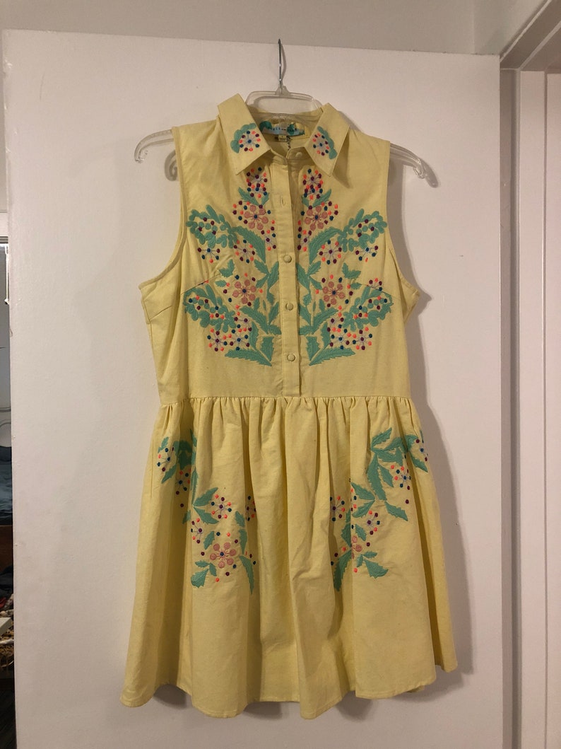 etsy yellow dress