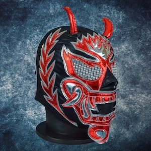 Authentic Mexican Lucha Libre Mask | Handmade Luchador Wrestling Mask | Pro Wrestling, Cosplay, Halloween Costume | Diablo