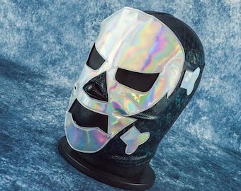 Máscara de lucha libre mexicana auténtica / Máscara de luchador hecha a mano / Lucha libre profesional, cosplay, disfraz de Halloween / Calavera