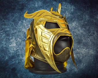 Authentic Mexican Lucha Libre Mask | Handmade Luchador Wrestling Mask | Pro Wrestling, Cosplay, Halloween Costume | Samurai