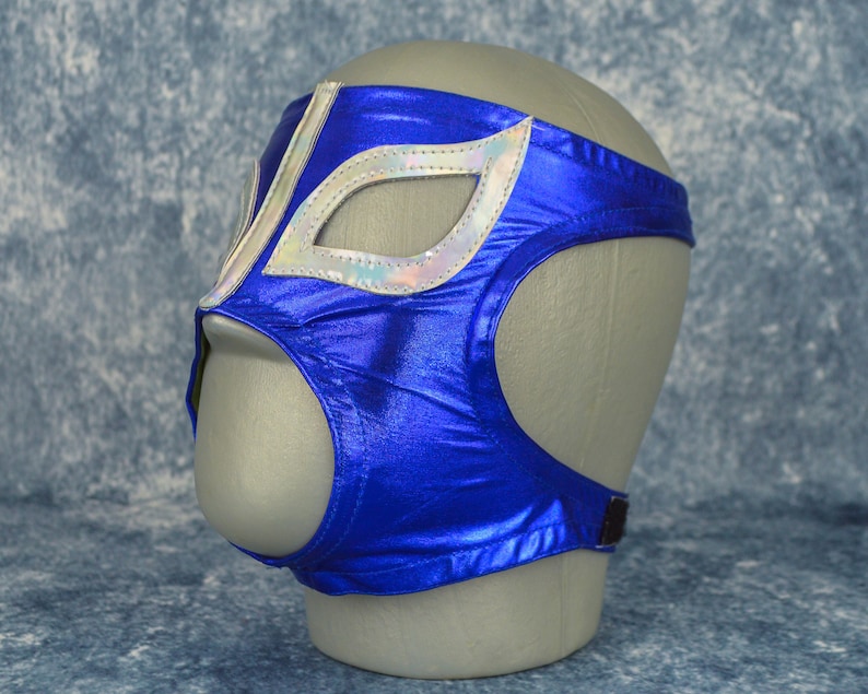 Lady Blue Wrestling Mask Mexican Luchador Mask Lucha Libre Adult Mask Halloween Costume image 3