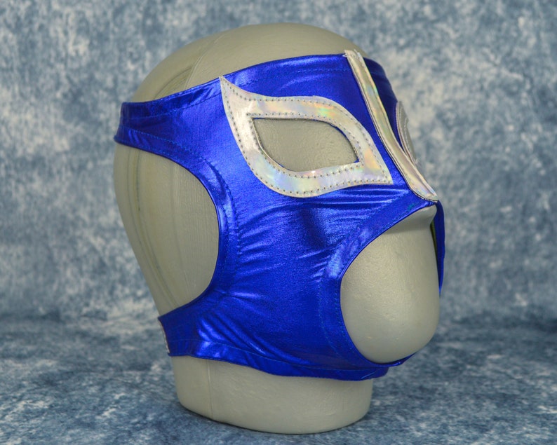 Lady Blue Wrestling Mask Mexican Luchador Mask Lucha Libre Adult Mask Halloween Costume image 1