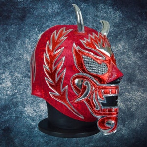Authentic Mexican Lucha Libre Mask | Handmade Luchador Wrestling Mask | Pro Wrestling, Cosplay, Halloween Costume | Evil