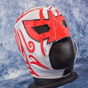 Blue Diamond Red Luchador Mask Mexican Wrestling Mask Lucha Libre Halloween Costume Adult Mask image 2