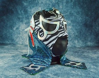 Máscara de lucha libre mexicana auténtica / Máscara de luchador hecha a mano / Lucha libre profesional, cosplay, disfraz de Halloween / Dragón