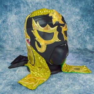 Authentic Mexican Lucha Libre Mask | Handmade Luchador Wrestling Mask | Pro Wrestling, Cosplay, Halloween Costume | Dragon