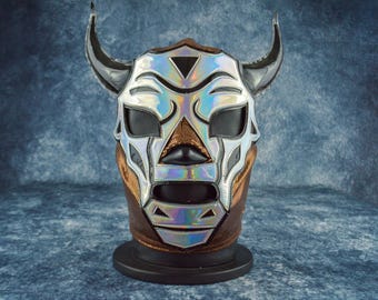 Authentic Mexican Lucha Libre Mask | Handmade Luchador Wrestling Mask | Pro Wrestling, Cosplay, Halloween Costume | Bull