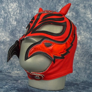 Máscara de lucha libre mexicana auténtica / Máscara de luchador hecha a mano / Lucha libre profesional, cosplay, disfraz de Halloween / Rey