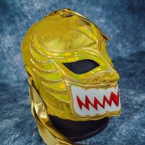Authentic Mexican Lucha Libre Mask | Handmade Luchador Wrestling Mask | Pro Wrestling, Cosplay, Halloween Costume | Shark