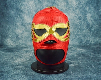 Máscara de lucha libre mexicana auténtica / Máscara de luchador hecha a mano / Lucha libre profesional, cosplay, disfraz de Halloween / Plateada