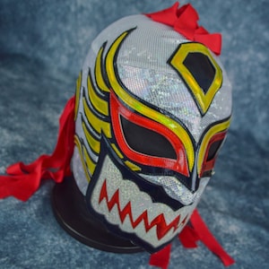 Authentic Mexican Lucha Libre Mask | Handmade Luchador Wrestling Mask | Pro Wrestling, Cosplay, Halloween Costume | Shark