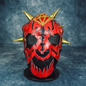 Authentic Mexican Lucha Libre Mask | Handmade Luchador Wrestling Mask | Pro Wrestling, Cosplay, Halloween Costume | Evil