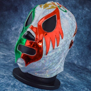 Authentic Mexican Lucha Libre Mask | Handmade Luchador Wrestling Mask | Pro Wrestling, Cosplay, Halloween Costume | Ghost