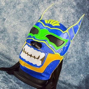Authentic Mexican Lucha Libre Mask | Handmade Luchador Wrestling Mask | Pro Wrestling, Cosplay, Halloween Costume | Monster