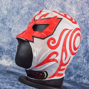 Blue Diamond Red Luchador Mask Mexican Wrestling Mask Lucha Libre Halloween Costume Adult Mask image 1