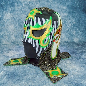 Authentic Mexican Lucha Libre Mask | Handmade Luchador Wrestling Mask | Pro Wrestling, Cosplay, Halloween Costume | Dragon