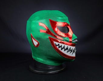 Authentic Mexican Lucha Libre Mask | Shark Handmade Luchador Wrestling Costume, Cosplay