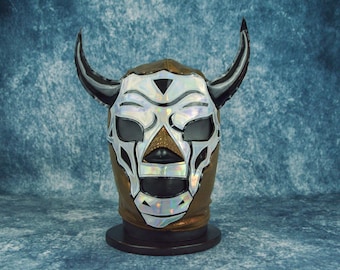 Authentic Mexican Lucha Libre Mask | Handmade Luchador Wrestling Mask | Pro Wrestling, Cosplay, Halloween Costume | Bull
