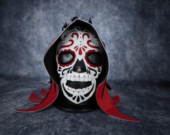 Authentic Mexican Lucha Libre Mask | Handmade Luchador Wrestling Costume, Cosplay Reaper