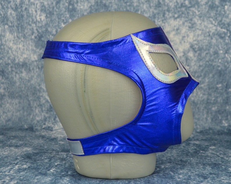 Lady Blue Wrestling Mask Mexican Luchador Mask Lucha Libre Adult Mask Halloween Costume image 4