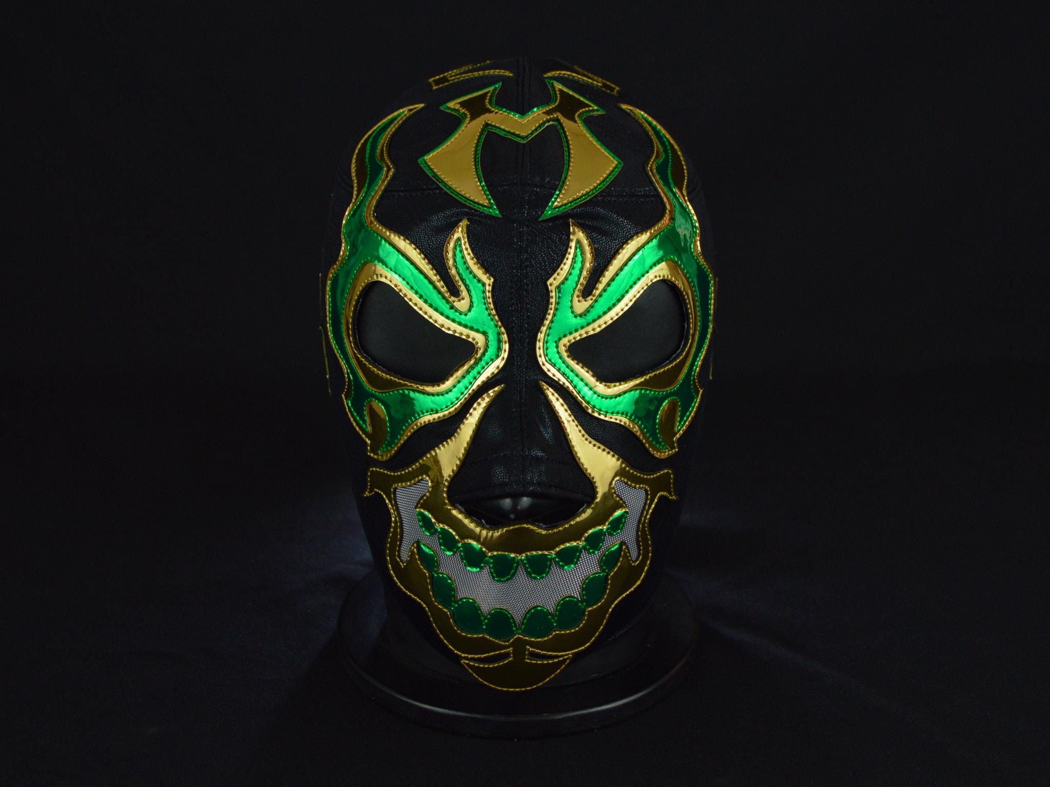 Authentic Mexican Lucha Libre Mask | Handmade Luchador Wrestling Mask | Pro Wrestling, Cosplay, Halloween Costume | Skull fiend