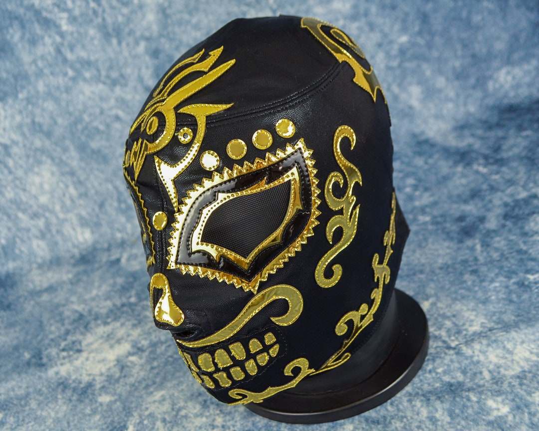Sanson Gold Luchador Mask Lucha Libre Mexican Wrestling Mask - Etsy