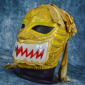 Authentic Mexican Lucha Libre Mask | Handmade Luchador Wrestling Mask | Pro Wrestling, Cosplay, Halloween Costume | Shark