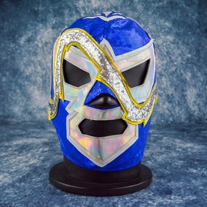 Blue Snake Luchador Mask Mexican Wrestling Mask Lucha Libre Halloween Costume Adult Mask image 2