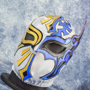 Máscara de lucha libre mexicana auténtica / Máscara de luchador hecha a mano / Lucha libre profesional, cosplay, disfraz de Halloween / Ángel