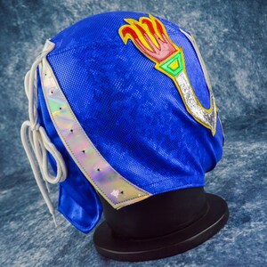 Blue Snake Luchador Mask Mexican Wrestling Mask Lucha Libre Halloween Costume Adult Mask image 7