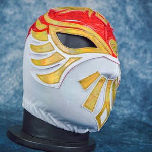 Máscara de lucha libre mexicana auténtica / Máscara de luchador hecha a mano / Lucha libre profesional, cosplay, disfraz de Halloween / Ángel