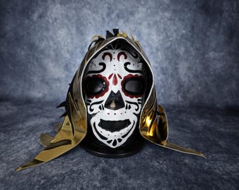 Authentic Mexican Lucha Libre Mask | Handmade Luchador Wrestling Costume, Cosplay Reaper