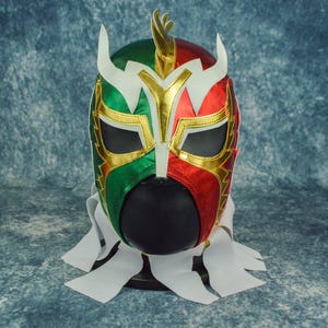 Authentic Mexican Lucha Libre Mask | Handmade Luchador Wrestling Mask | Pro Wrestling, Cosplay, Halloween Costume | The dragon