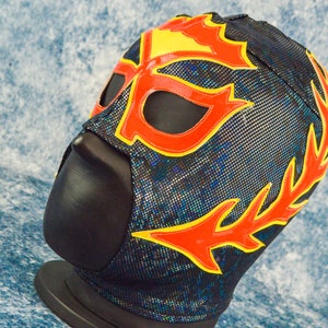 Authentic Mexican Lucha Libre Mask | Handmade Luchador Wrestling Mask | Pro Wrestling, Cosplay, Halloween Costume | Ruler