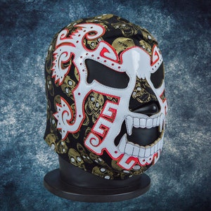 Authentic Mexican Lucha Libre Mask | Handmade Luchador Wrestling Mask | Pro Wrestling, Cosplay, Halloween Costume | Aztec