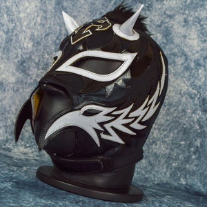 Máscara de lucha libre mexicana auténtica / Máscara de luchador hecha a mano / Lucha libre profesional, cosplay, disfraz de Halloween / Rey